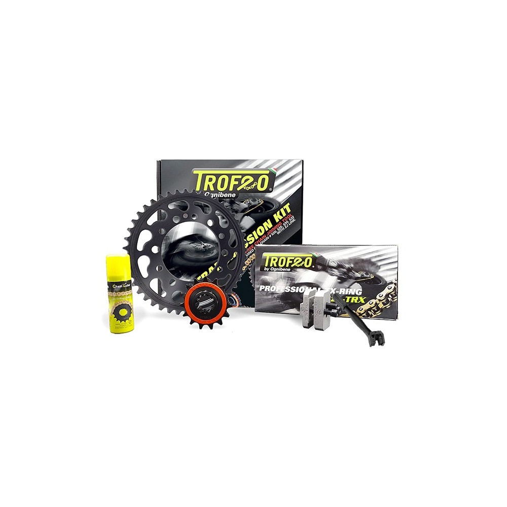KIT TRASMISSIONE TROFEO 13/53 CATENA 420 DERBI DRD 50 RACING ENDURO KIT TRASMISSIONE TROFEO 13/53 CATENA 420 DERBI DRD 50 RACING ENDURO