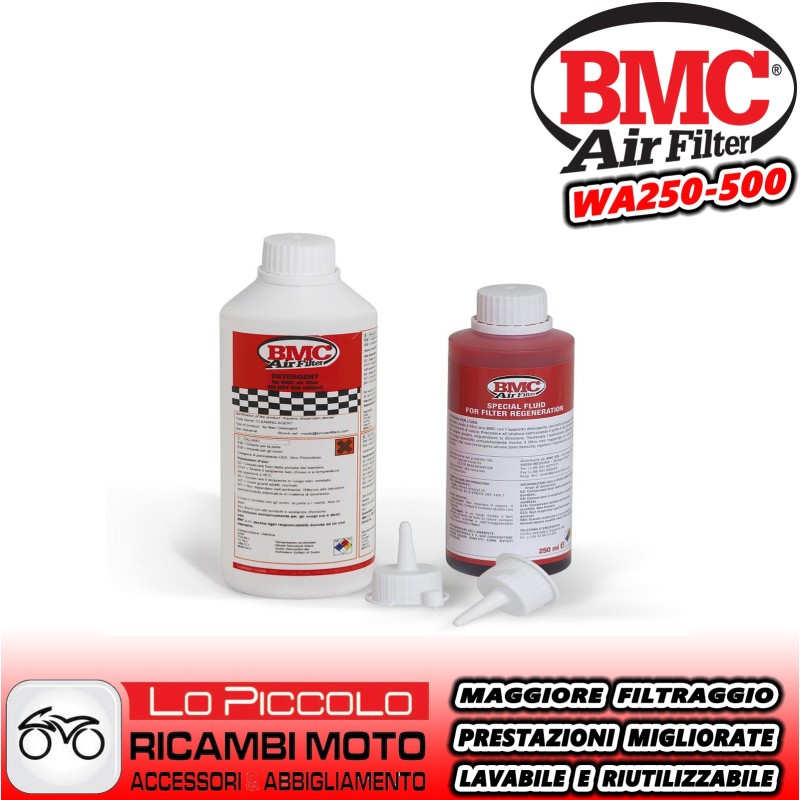 Kit pulizia lavaggio BMC WA250-500 per filtro aria BMC K&N auto moto air  filter
