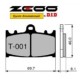 ZCOO T001 EX C - 1 COPPIA PASTIGLIE FRENO RACING PER DISCO WAVE A MARGHERITA SUZUKI 600 750 GSX-R KAWASAKI 1000 KLZ VERSYS
