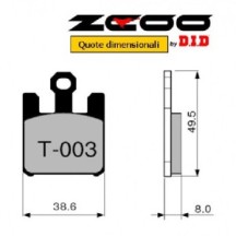 ZCOO T003 EX C - 1 COPPIA PASTIGLIE FRENO RACING PER DISCO WAVE A MARGHERITA KAWASAKI 1000 ZX-10 R