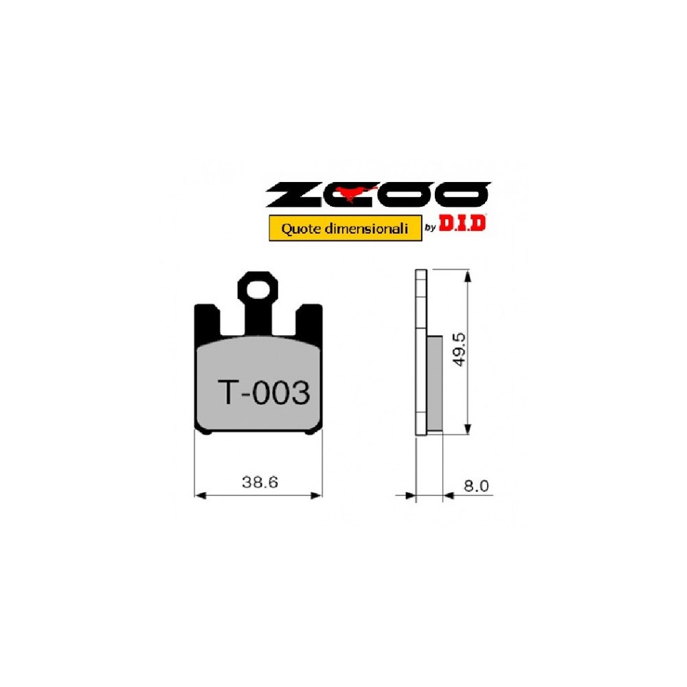 ZCOO T003 EX C - 1 COPPIA PASTIGLIE FRENO RACING PER DISCO WAVE A MARGHERITA KAWASAKI 1000 ZX-10 R