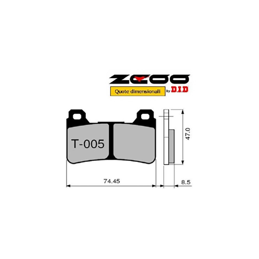ZCOO T005 EX C - 1 COPPIA PASTIGLIE FRENO RACING PER DISCO WAVE A MARGHERITA HONDA 600 1000 CBR RR