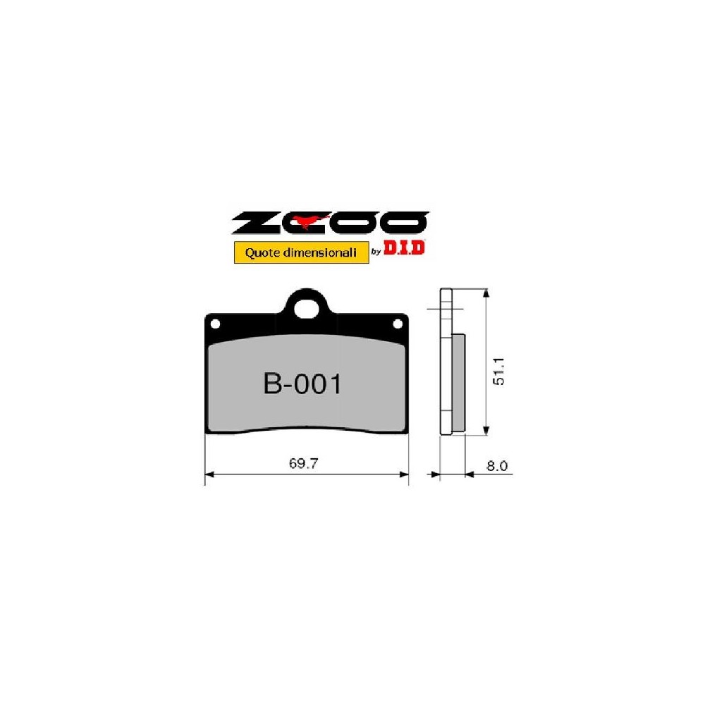 ZCOO B001 EX C - 2 COPPIE PASTIGLIE FRENO RACING PER DISCO WAVE A MARGHERITA DUCATI 600 MONSTER - DARK - CITY - DARK CITY