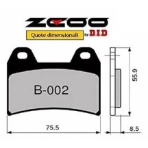 ZCOO B002 EX C - 2 COPPIE PASTIGLIE FRENO RACING PER DISCO WAVE A MARGHERITA APRILIA 750 1200 DORSODURO DUCATI 848 996