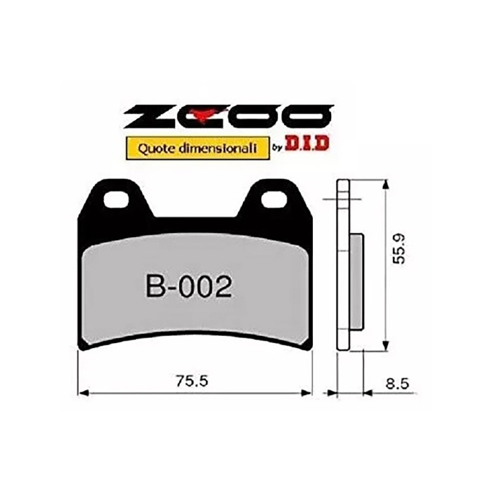 ZCOO B002 EX C - 2 COPPIE PASTIGLIE FRENO RACING PER DISCO WAVE A MARGHERITA APRILIA 750 1200 DORSODURO DUCATI 848 996