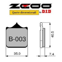 ZCOO B003 EX C - 2 COPPIE PASTIGLIE FRENO RACING PER DISCO WAVE A MARGHERITA DUCATI 748 749 998 999