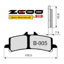 ZCOO B005 EX C - 2 COPPIE PASTIGLIE FRENO RACING PER DISCO WAVE A MARGHERITA APRILIA 1000 RSV4 BMW 1000 HP4