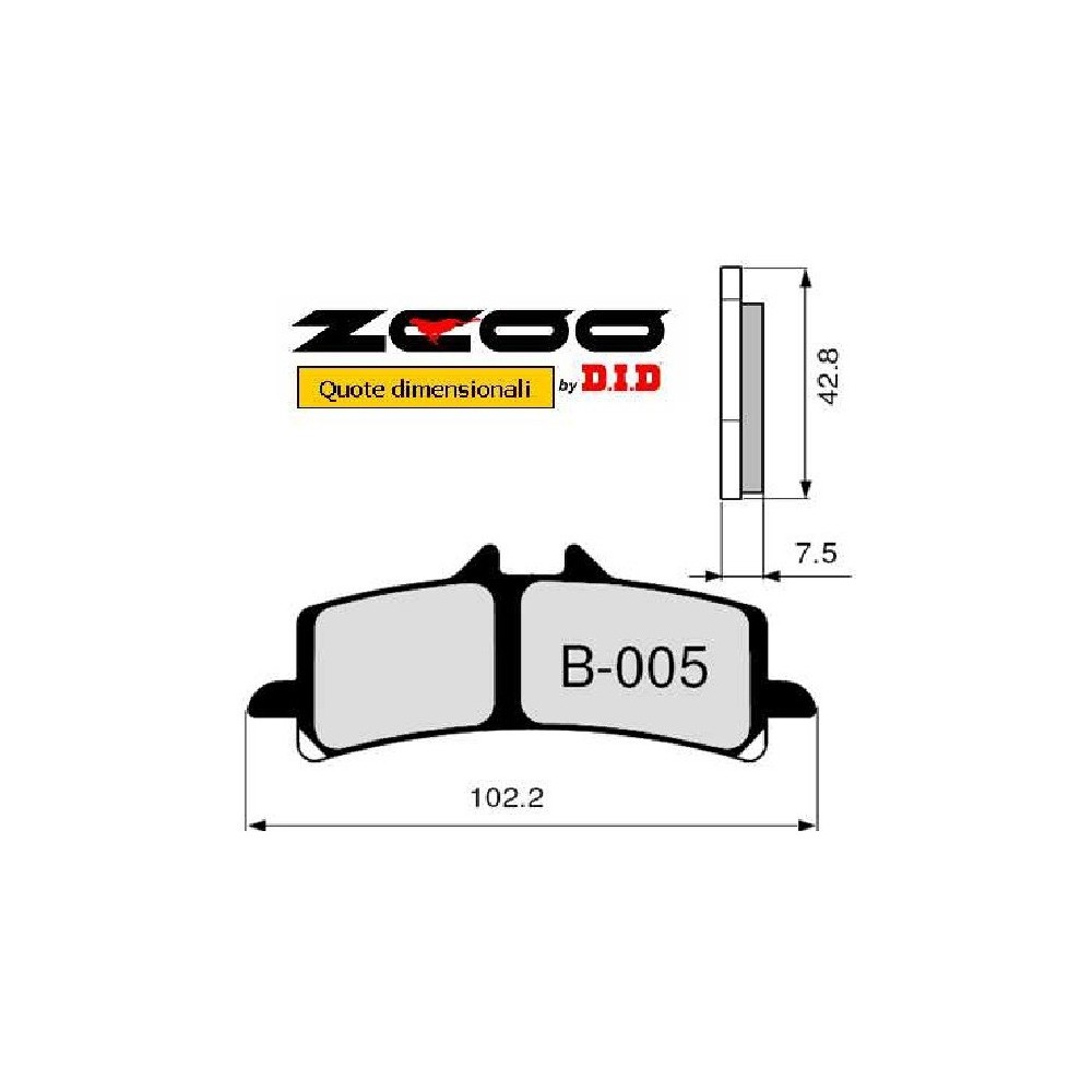 ZCOO B005 EX C - 2 COPPIE PASTIGLIE FRENO RACING PER DISCO WAVE A MARGHERITA APRILIA 1000 RSV4 BMW 1000 HP4