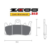 ZCOO B007 EX - 2 COPPIE PASTIGLIE FRENO RACING PER DISCO STANDARD DUCATI 821 MONSTER HYPERMOTARD HYPERSTRADA