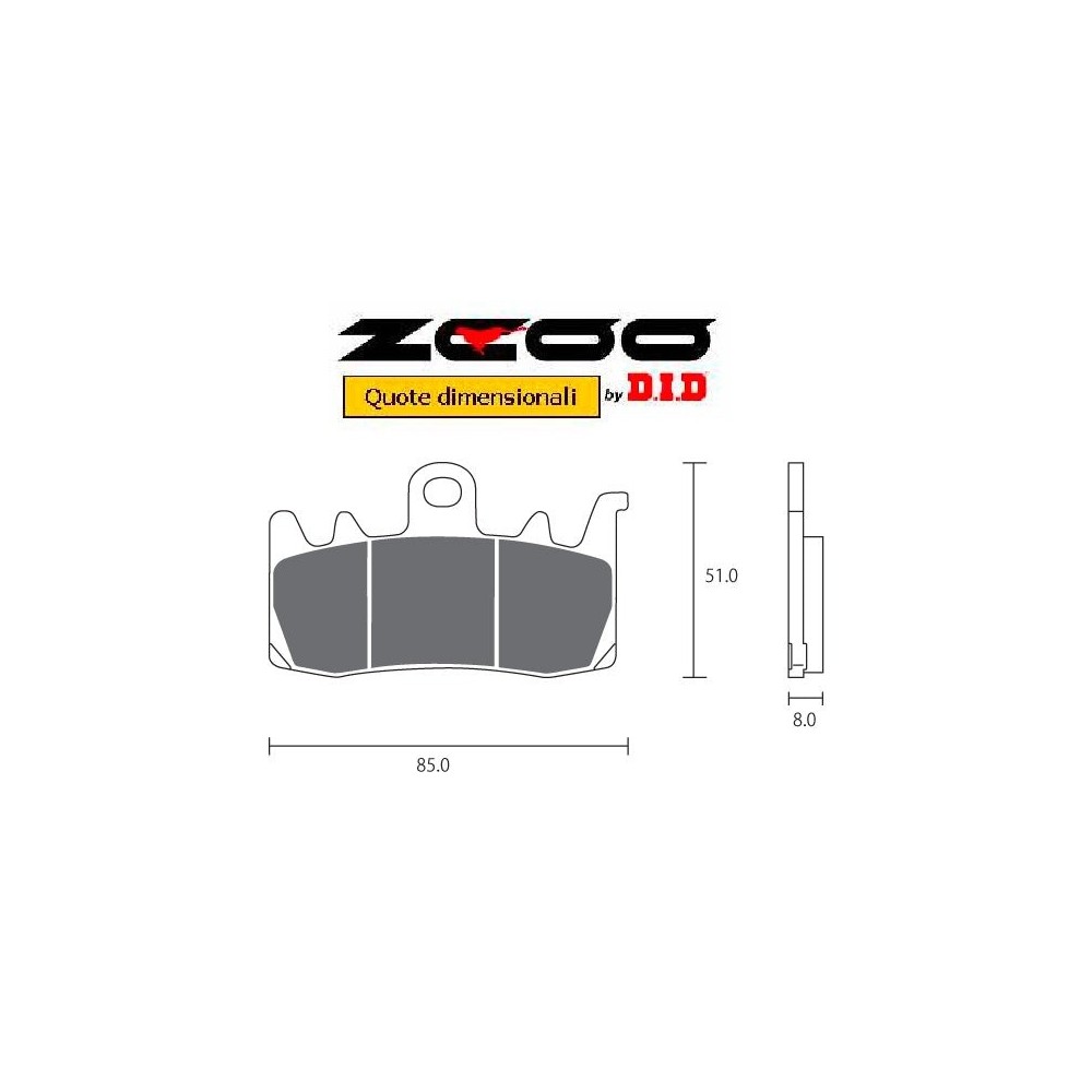 ZCOO B007 EX - 2 COPPIE PASTIGLIE FRENO RACING PER DISCO STANDARD DUCATI 821 MONSTER HYPERMOTARD HYPERSTRADA