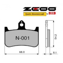 ZCOO N001 EX C - 2 COPPIE PASTIGLIE FRENO RACING PER DISCO WAVE A MARGHERITA HONDA CB 900 F HORNET CBR RR FIREBLADE (SC-28)
