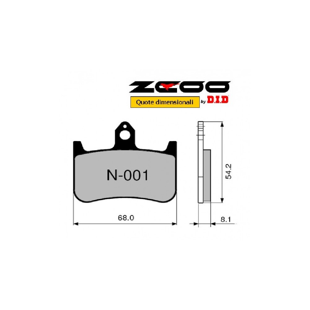 ZCOO N001 EX C - 2 COPPIE PASTIGLIE FRENO RACING PER DISCO WAVE A MARGHERITA HONDA CB 900 F HORNET CBR RR FIREBLADE (SC-28)