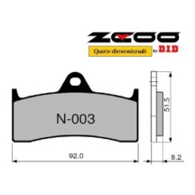 ZCOO N003 EX - 2 COPPIE PASTIGLIE FRENO RACING PER DISCO STANDARD MV AGUSTA 750 1000 F4