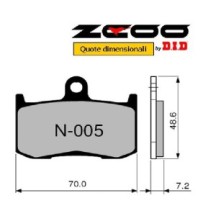 ZCOO N005 EX C - 2 COPPIE PASTIGLIE FRENO RACING PER DISCO WAVE A MARGHERITA KAWASAKI Z 800 900 1000
