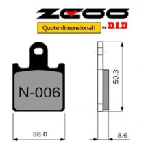 ZCOO N006 EX - 2 COPPIE PASTIGLIE FRENO RACING PER DISCO STANDARD KAWASAKI 600 ZX-6R NINJA
