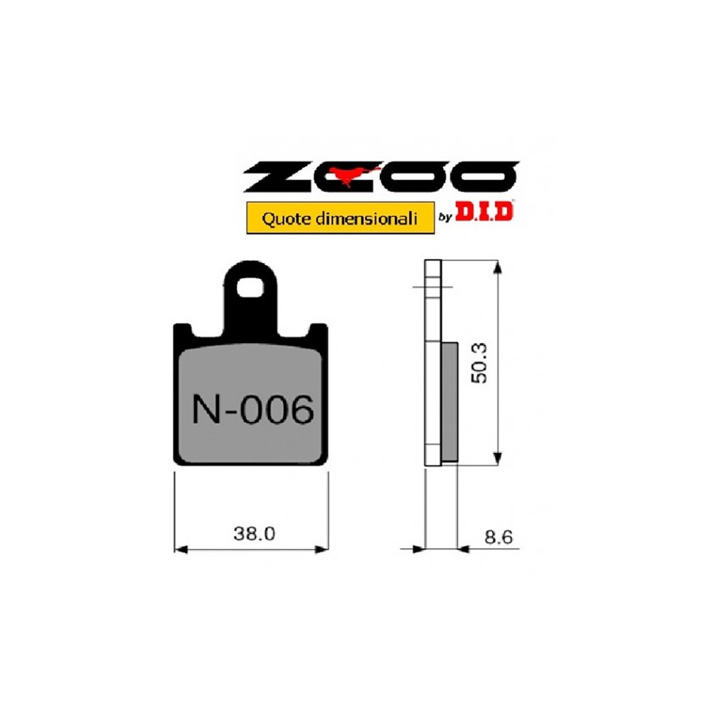 ZCOO N006 EX - 2 COPPIE PASTIGLIE FRENO RACING PER DISCO STANDARD KAWASAKI 600 ZX-6R NINJA