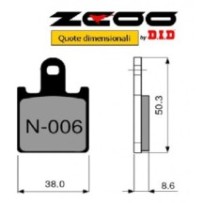 ZCOO N006 EX C - 2 COPPIE PASTIGLIE FRENO RACING PER DISCO WAVE A MARGHERITA KAWASAKI 600 ZX-6R NINJA