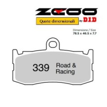 ZCOO N008 EX - 2 COPPIE PASTIGLIE FRENO RACING PER DISCO STANDARD TRIUMPH 675 DAYTONA