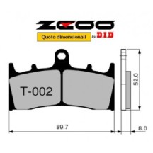 ZCOO T002 EX C - 2 COPPIE PASTIGLIE FRENO RACING PER DISCO WAVE A MARGHERITA SUZUKI 1300 GSX-R HAYABUSA 1999 2007