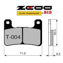 ZCOO T004 EX C - 2 COPPIE PASTIGLIE FRENO RACING PER DISCO WAVE A MARGHERITA KAWASAKI Z 1000 SUZUKI 600 750 1000 GSX-R