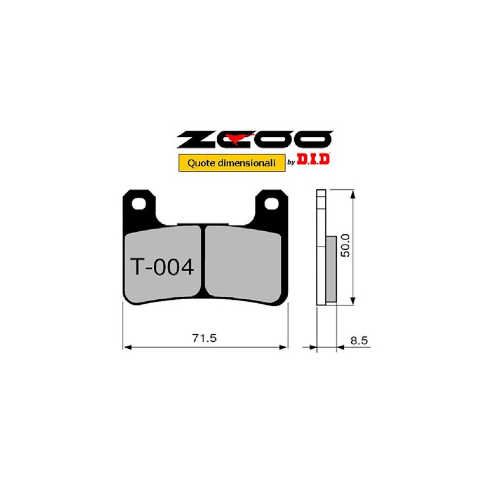 ZCOO T004 EX C - 2 COPPIE PASTIGLIE FRENO RACING PER DISCO WAVE A MARGHERITA KAWASAKI Z 1000 SUZUKI 600 750 1000 GSX-R