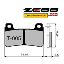 ZCOO T005 EX C - 2 COPPIE PASTIGLIE FRENO RACING PER DISCO WAVE A MARGHERITA HONDA 600 1000 CBR RR