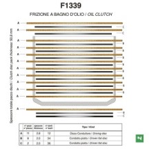 F1339SR NEWFREN - KIT FRIZIONE COMPLETA DISCHI GUARNITI RACING + DISCHI CONDOTTI DUCATI MULTISTRADA V4 DIAVEL