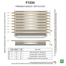 F1534AC NEWFREN - KIT FRIZIONE COMPLETA DISCHI GUARNITI + DISCHI CONDOTTI DUCATI HYPERMOTARD MONSTER 1100