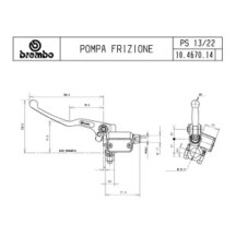 10467014 BREMBO - Pompa frizione con serbatoio integrato