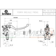 110A26310 BREMBO - Pompa freno radiale anteriore Racing 19 RCS