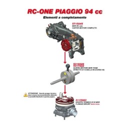 5715845 MALOSSI MHR RC-one CARTER MOTORE COMPLETO GILERA RUNNER 50 2T LC