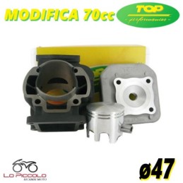 9909620 GRUPPO TERMICO CILINDRO TOP TROPHY 70CC GHISA D.47 MINARELLI VERTICALE SP.10 booster bw's