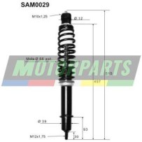 SAM0029 TOP PERFORMANCE COPPIA AMMORTIZZATORI ANTERIORI COMPLETI AIXAM MEGA TRUCK D 400 2013 II SERIE