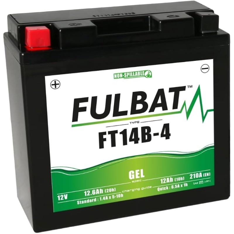 FT14B-4 BATTERIA FULBAT A GEL 12V 12,6 Ah YAMAHA FZS FAZER 1000 2001-2005 / YAMAHA FJR 1300 2001-2005 FT14B-4 BATTERIA FULBAT A GEL 12V 12,6 Ah YAMAHA FZS FAZER 1000 2001-2005 / YAMAHA FJR 1300 2001-2005