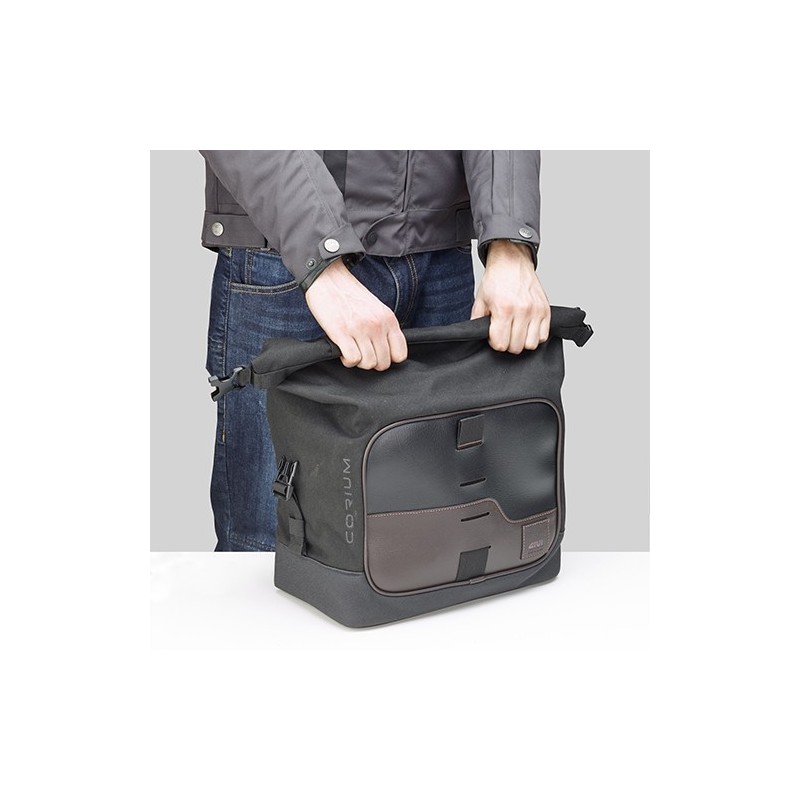 BORSA Motorrad-Seitentasche 13L – Wasserdicht, Roll-Top, Für Retro- & Cafe-Racer