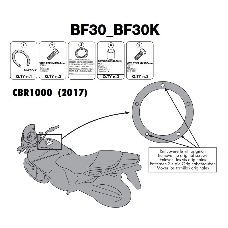 Flangia GIVI Per Borse Serbatoio Moto - Compatibile Con Honda CBR 650 R (2021-2023) - Sistema Tanklock Per Borse GIVI - Foto 7