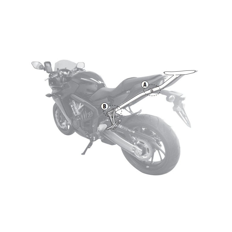 1137FZ GIVI - PORTAPACCHI ATTACCO POSTERIORE SPECIFICO MONORACK PER HONDA CB650F '14 -CBR650F ' 1137FZ GIVI - PORTAPACCHI ATTACCO POSTERIORE SPECIFICO MONORACK PER HONDA CB650F '14 -CBR650F '