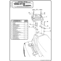 E190 GIVI - PIASTRA POSTERIORE PORTAVALIGIA PER HONDA ST 1100