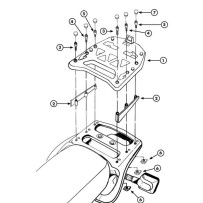 E210 GIVI - PIASTRA POSTERIORE PORTAVALIGIA PER HONDA AFRICA TWIN