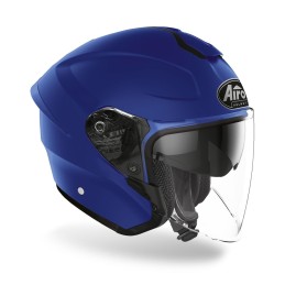 H219 AIROH CASCO JET MOTO SCOOTER H.20 BLUE MATT BLU OPACO