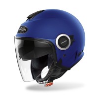 HE19 AIROH HELIOS CASCO JET MOTO SCOOTER DOPPIA VISIERA BLU OPACO