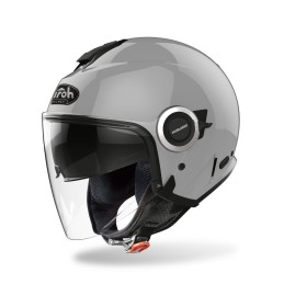 HE81 AIROH HELIOS CASCO JET MOTO SCOOTER CONCRETE GRIGIO LUCIDO - XXS