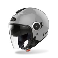 HE81 AIROH HELIOS CASCO JET MOTO SCOOTER DOPPIA VISIERA CONCRETE GRIGIO LUCIDO - XXS