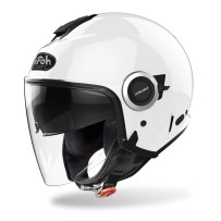 HE14 AIROH HELIOS CASCO JET MOTO SCOOTER DOPPIA VISIERA BIANCO LUCIDO