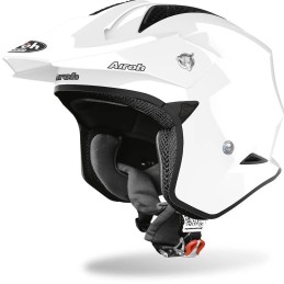 TRRS14 AIROH TRR S CASCO JET MOTO SCOOTER TRIAL OFF ROAD BIANCO LUCIDO - S