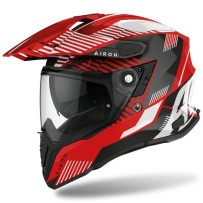 CMM55 AIROH COMMANDER BOOST CASCO ENDURO MOTO ROAD ROSSO LUCIDO