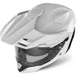 CM14 AIROH COMMANDER CASCO ENDURO MOTO ROAD BIANCO LUCIDO - S