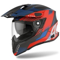 CMM29 AIROH COMMANDER BOOST CASCO ENDURO MOTO ROAD ROSSO/BLU OPACO