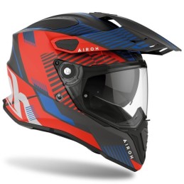 CMM29 AIROH COMMANDER BOOST CASCO ENDURO MOTO ROAD ROSSO/BLU OPACO
