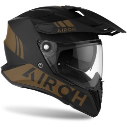 CMG91 AIROH COMMANDER GOLD CASCO ENDURO MOTO ROAD MATT - XL